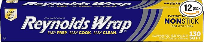 Reynolds Wrap Non Stick Aluminum Foil, Nonstick Aluminum Foil Roll, Prevents by ReynoldsConsumerProducts