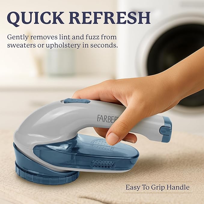 Farberware Fabric Shaver & Lint Remover Set–Battery Operated Sweater Shaver - Image 2