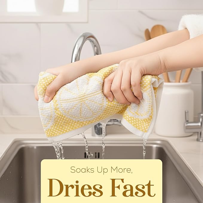 MosJos Kitchen Towels Set of 4 Premium Hand Towels 18 x 28 Inch Large Tea Towels - Image 7