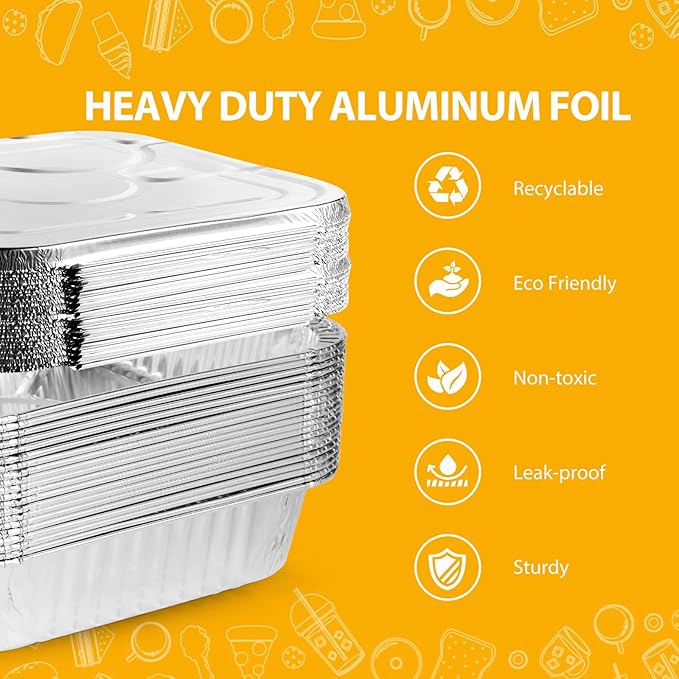 8"x8" Disposable Aluminum Foil Pans - Image 3