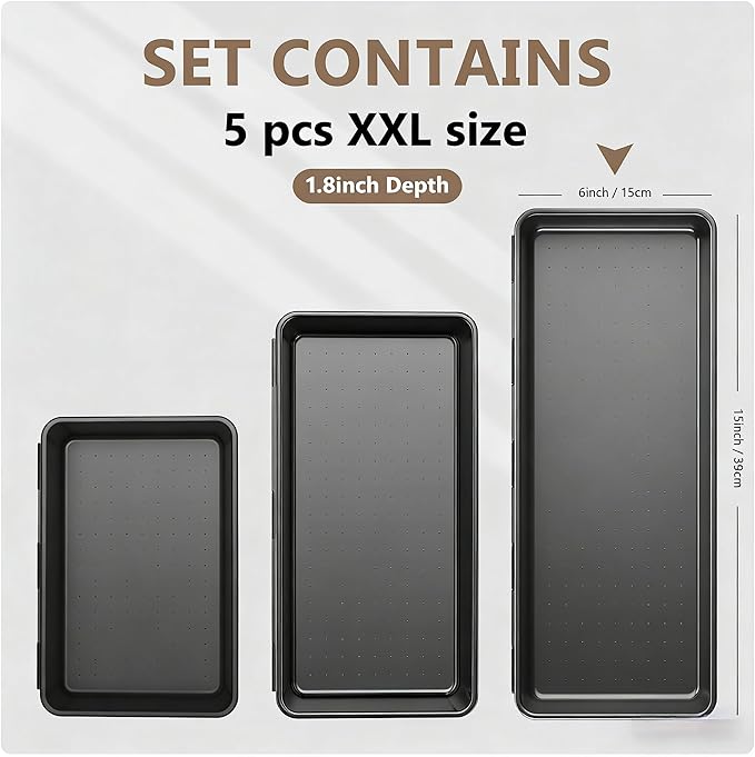 A-LUGEI【XX-Large Size】【5 Pcs】 Tool Box Organizer Tray Divider【Single Size】 - Image 2