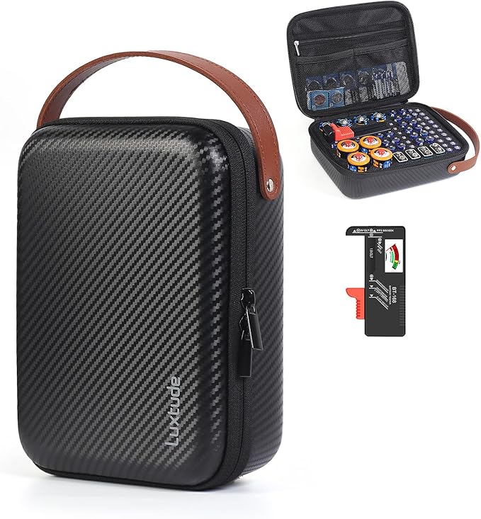 Luxtude Small Battery Organizer Storage Case by Luxtude