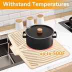 Silicone Dish Drying Mat for Kitchen Counter, Dish Drainer Mat, Non-Slip Drying - Image 5