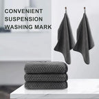 KinHwa Microfiber Hand Towels for Bathroom Soft and Absorbent Face Towels Grey - Image 4