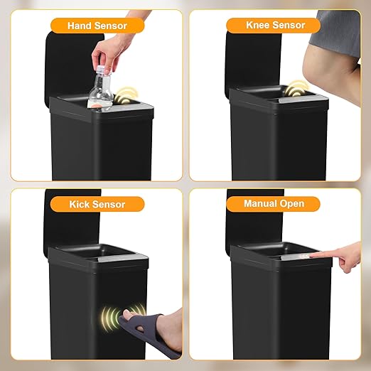 4 Gallon Bathroom Smart Touchless Trash Can - Image 7