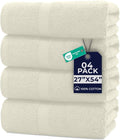 DAN RIVER Bath Towels Set of 4, 27 x 54 Inches, 100% Cotton, Larger & Lighter by DanRiver