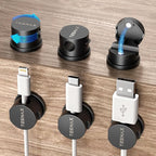 Magnetic Cord Holder 360°Rotation Cord Organizer, Phone Charging Wire Holder by TESMAX