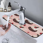 Faucet Draining Mat For Kitchen Sink, Cream Puddings Diatom Mud Absorbent Drain - Image 7