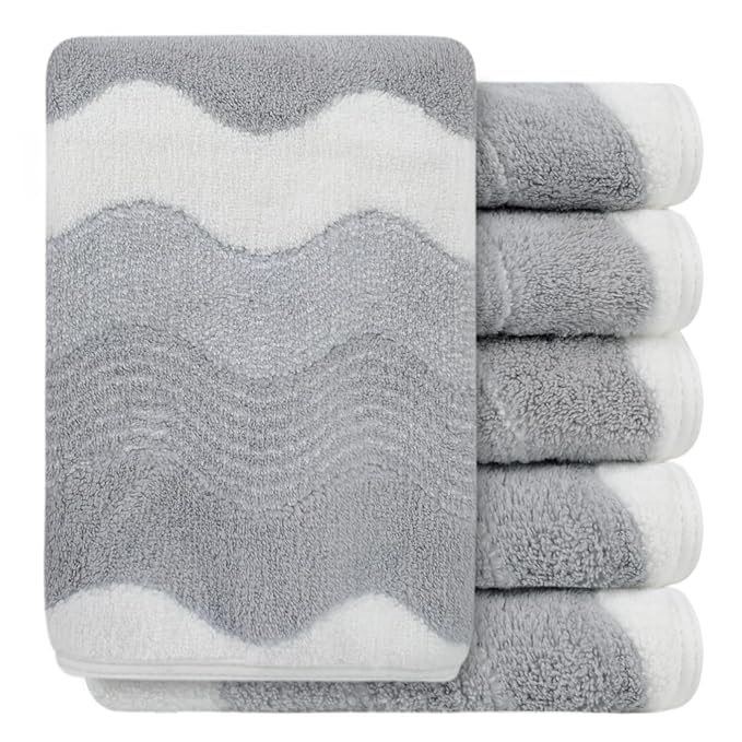 SINLAND Absorbent Coral Velvet Washcloth Ultra Soft Microfiber Face Towels 12 x by SINLAND