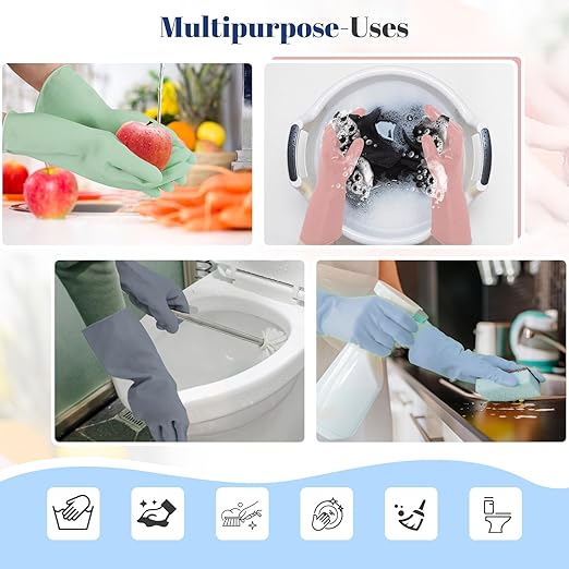 Rubber Kitchen Dishwashing Gloves - Image 6