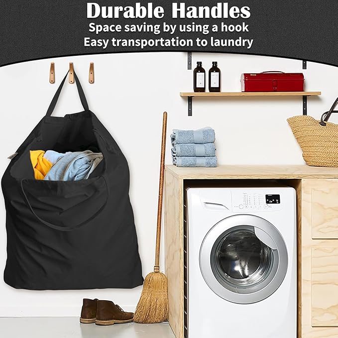 Canvas Laundry Bag 40"W x 35"H, Thick Canvas Laundry Bag - Image 4