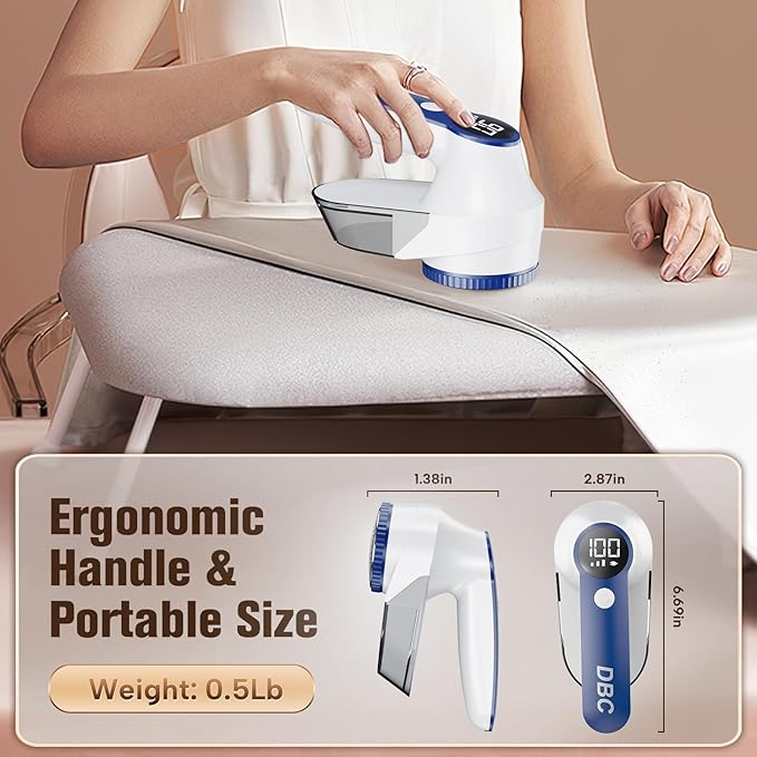 DBC Fabric Shaver with 15000r/Min Powerful Motor, LED Display, 6-Leaf Blades - Image 6