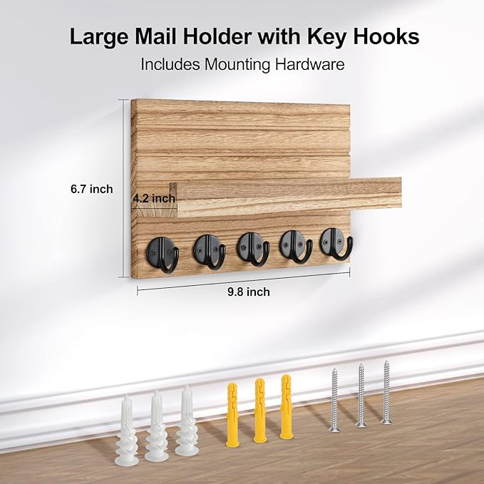 Key Holder for Wall, Decorative Key and Mail Holder - Image 7