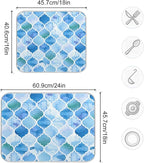 Super Absorbent Dish Drying Mat, Microfiber Fast-Drying Dish Mat, Kitchen Dish - Image 3