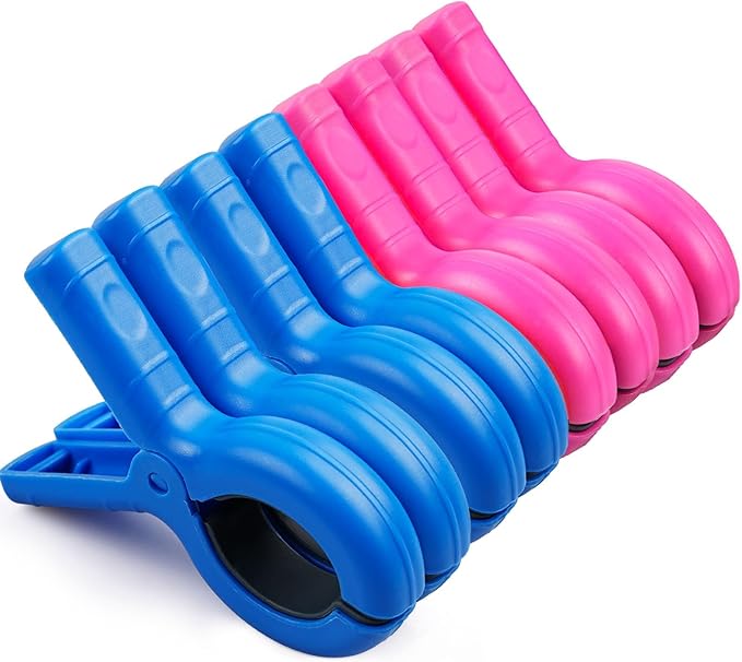 8 Pcs Beach Towel Clips for Beach Chairs, Towel Holder for Beach Chair Pool by Dreecy