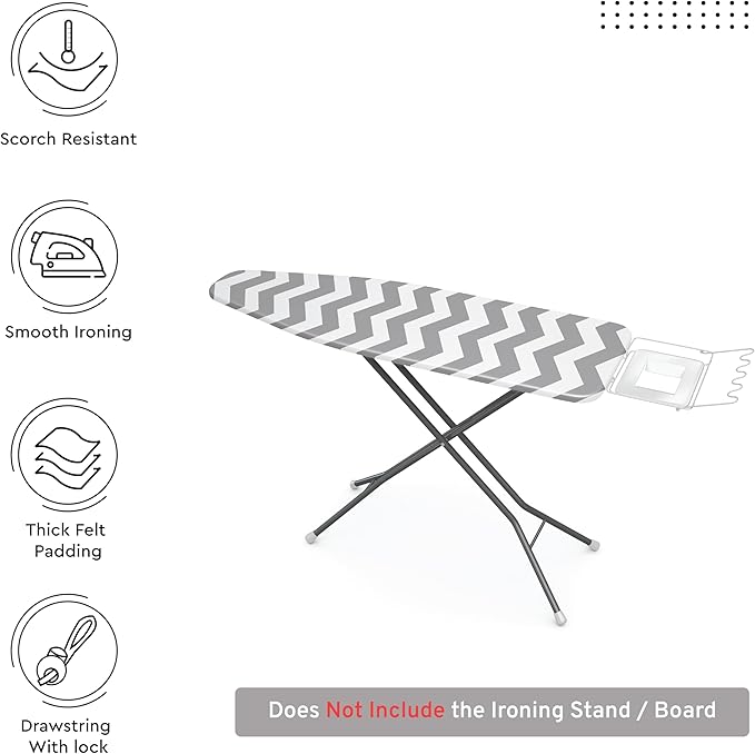 Encasa XO Ironing Board Cover and Pad 54"x18" - Image 3