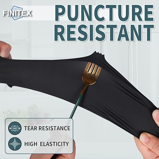 FINITEX - Black Nitrile Disposable Gloves, Powder-free, Medical Exam Latex-Free - Image 5