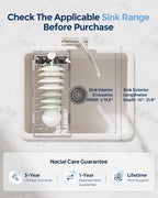 Nacial 2-in-1 Small Dish Drying Rack Fits 14''–21.8'' Sink, Dish Drainers - Image 9