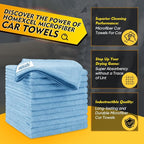 HOMEXCEL Blue Microfiber Cleaning Cloth 50 Pack, 12.5 x 12.5 inch Microfiber - Image 2