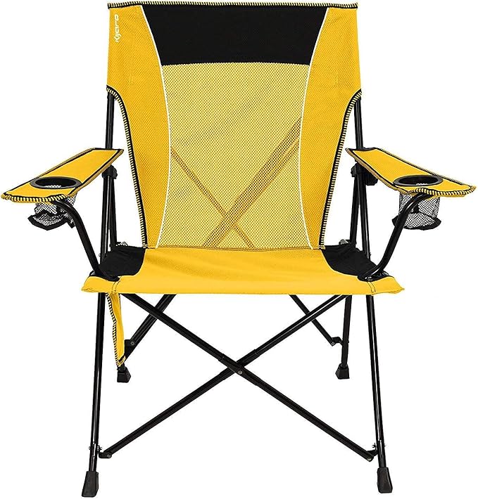 Kijaro Dual Lock Portable Camping Chairs - Versatile Outdoor Folding Sports & Lawn Chair - Locks Position Izamal Yellow by Kijaro