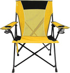 Kijaro Dual Lock Portable Camping Chairs - Versatile Outdoor Folding Sports & Lawn Chair - Locks Position Izamal Yellow by Kijaro