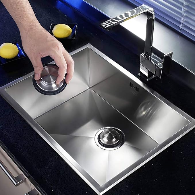 2 PCS Stainless Steel Kitchen Sink Stopper, Large Wide Rim 3.38" Diameter - Image 6