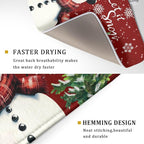 Winter Snowflake Red Dish Drying Mat - Image 3