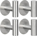 4 Pack Adhesive Hooks, Heavy Duty Adhesive Wall Hooks, Waterproof Stainless by Unknown