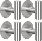 4 Pack Adhesive Hooks, Heavy Duty Adhesive Wall Hooks, Waterproof Stainless by Unknown