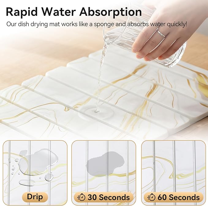 Stone Drying Mat for Kitchen Counter - Image 3