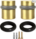 Design House Modern Cylindrical Door Stop – Satin Brass Floor Rubber Bumper by DesignHouse
