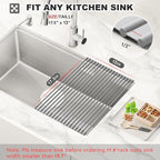 MERRYBOX Roll Up Dish Drying Rack, Over The Sink Dish Rack Foldable, - Image 2