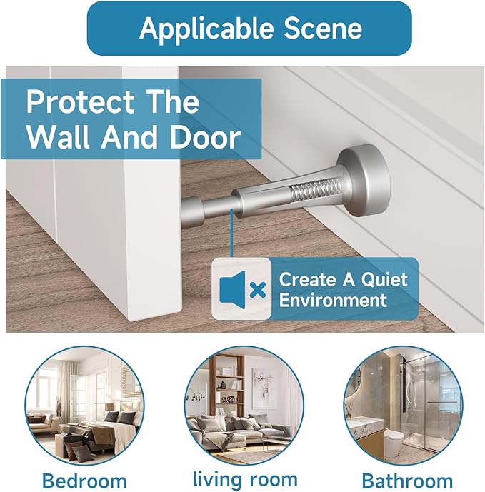 4PCS Spring Door Stoppers for Wall - Image 5