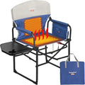 SUNNYFEEL Heated Camping Directors Chair, Heavy Duty,Oversized Outdoor Portable Heating Folding Chair with Side Table, Pocket for Beach, Fishing,Trip,Picnic,Lawn,Concert Foldable Camp Chairs by SunnyFeelCamping