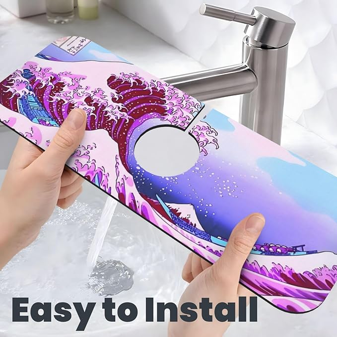 Wave Kitchen sink faucet pad, strong water absorption, anti slip, very suitable - Image 6