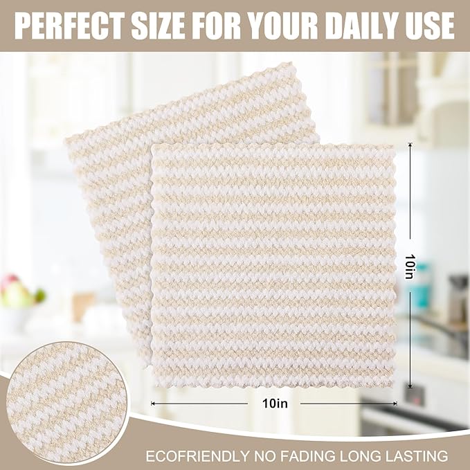 Homaxy 12 Pack Kitchen Dish Cloths, Ultra Soft and Absorbent Dish Towels - Image 5