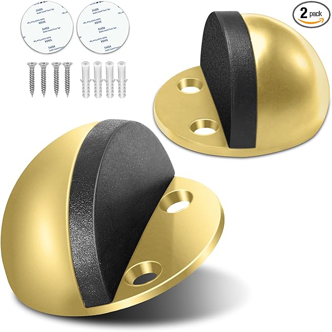 2 Pack Door Stop, Adhesive Floor Door Stoppers by Gudui