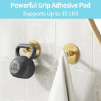 Adhesive Hooks for Walls No Damage 4 PCS, Heavy Duty Aluminum Strong Adhesive - Image 5