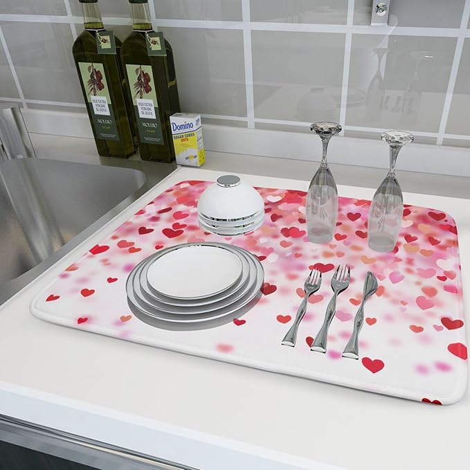 Valentine's Day Dish Drying Mat 18 x 24 Inch - Image 6