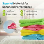 Microfiber Cleaning Cloth 12"X12" 24 Pack Colour Lint Free Microfiber Towels - Image 3
