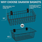 4 Pack Large Size Slatwall Baskets Set, Ventilated Metal Hanging Storage Slat - Image 4