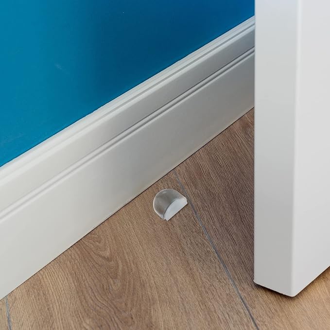 Qunclay 4 Pieces Floor Door Stopper No Drill Shower Door Stopper Self Adhesive - Image 6