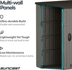 Suncast Outdoor Storage Cabinet Waterproof Resin Vertical Outdoor Storage Shed (54 cu. ft.) for Patio, Garden Tools, Cushions, & Equipment. Weatherproof Plastic Multi-Wall Design, Capacity Made in USA - Image 7