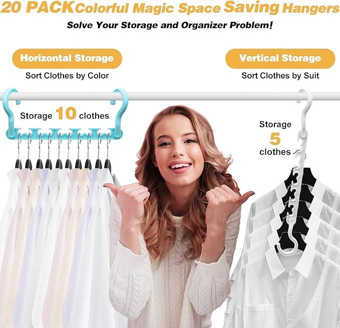 24-Pack-Closet-Organizers-and-Storage, Closet-Organizer-Hangers 5 Holes - Image 5