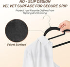 Velvet Hangers 30 Pack with Gold Hooks, Non-Slip Slim Felt Hanger - Image 3