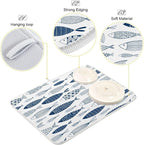 Cartoon Fish Dish Drying Mat for Kitchen Counter Absorbent Microfiber Drying Pad - Image 4