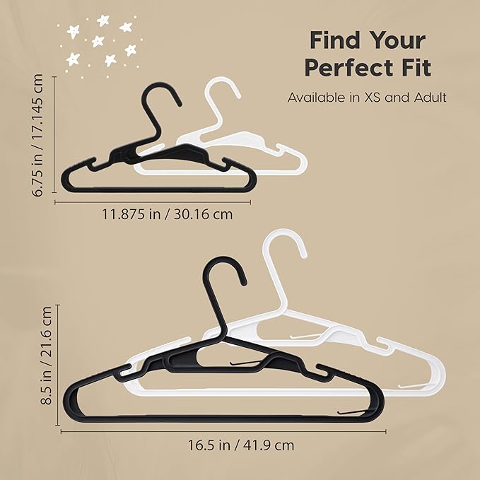 IRIS USA Lightweight Flexible Hangers 50 Pack, Made in USA, Plastic Clothes - Image 2