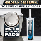 Stainless Steel Toilet Brush and Holder Set White - Image 5