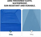 Yaheetech 3 Tier Patio Umbrella 10ft Vented Outdoor Large Market Table Umbrella with 8 Sturdy Ribs and 1.5" Umbrellla Pole, Double-layer Cloth & Push-button Tilting & Crank for Pool/Garden/Lawn Blue - Image 9