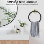 SetSail Towel Holder for Bathroom Wall 4 Packs Towel Ring Stainless Steel Heavy - Image 6